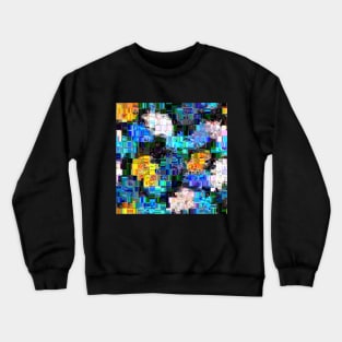 Autumn Style Glitch Mosaic Quilt Crewneck Sweatshirt